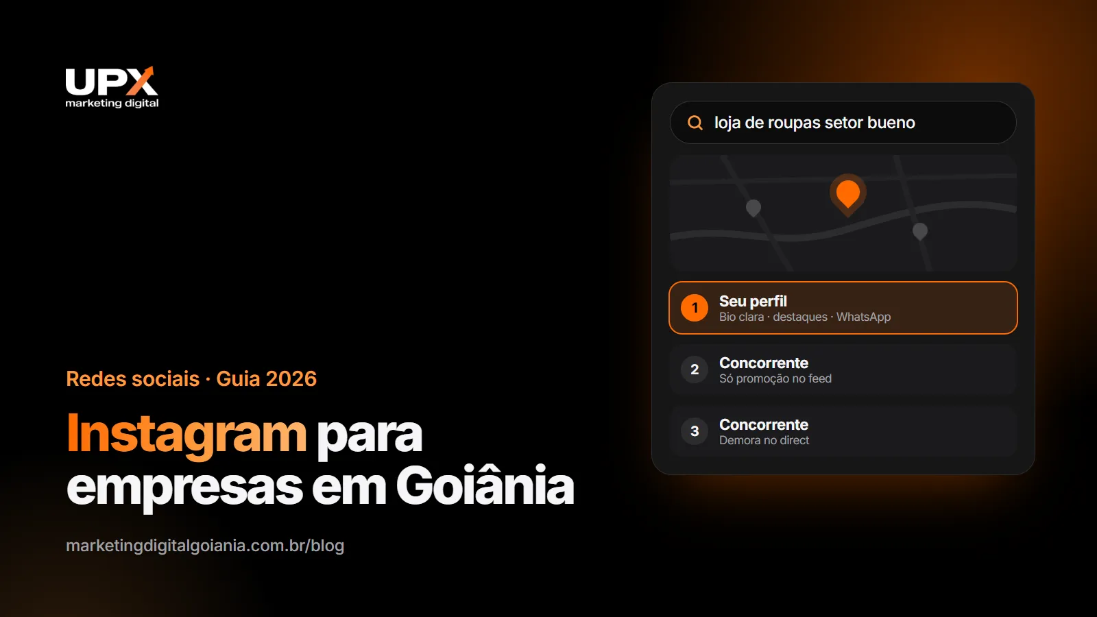 Instagram para empresas em Goiânia: perfil comercial com destaques e botão de WhatsApp